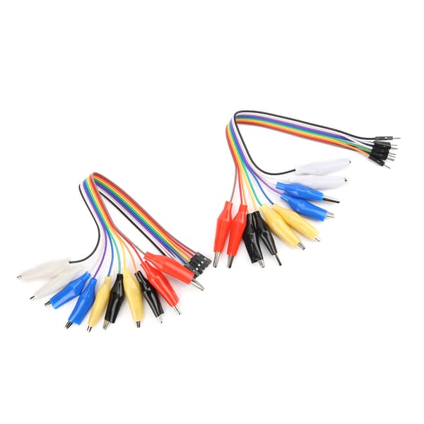 Krokodilleklemme til Jump Wire 20pin Han/Hun Jumper Breadboard Testkabel 20cm