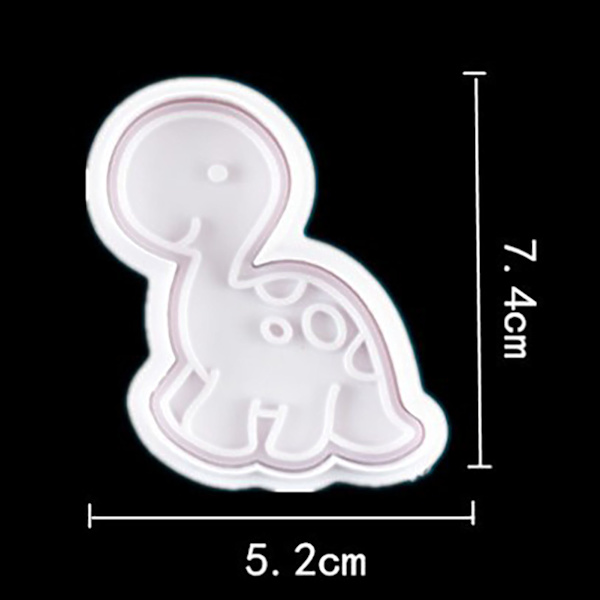 4 stk. bageform sikker nem afstøbning varmebestandig dinosaur form fondant kageforme til kiks chokolader slik