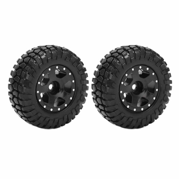 2 stk. RC-hjul i metall, reservedeler for fjernstyrte biler for Axial SCX24 90081Black