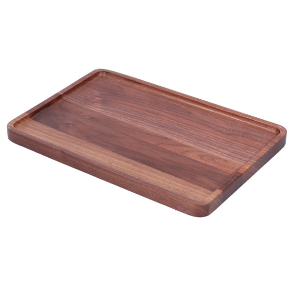 Valnød Serveringsplade Firkant Dekoration Frugt Mad Dessert Plade Bakke Træ BBQ Plade 34x23x2