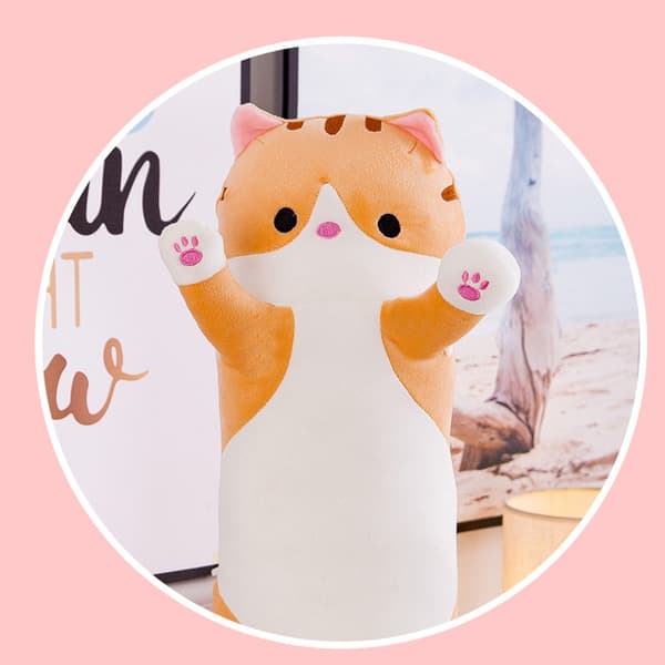 Söt Fylld Katt Sovande Docka Fylld Kudde Stressavlastare Leksak Fylld Kudde Docka Leksak Gåva för Barn Flickvän