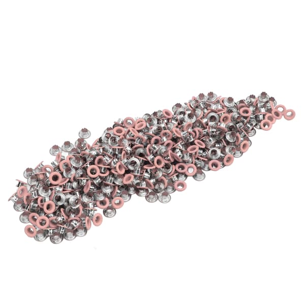 500 stk. trykknapper, jernmateriale, flade, glatte, lyse overflader, lette, farverige sy-trykknapper YK4/5C31 (Pink)