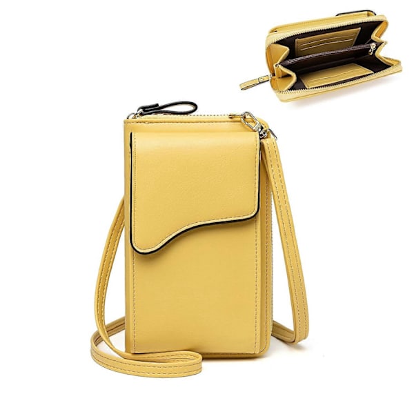 Pieni nahkainen olkalaukku, crossbody-laukku, matkapuhelinlompakko, naisten kevyt crossbody-laukku