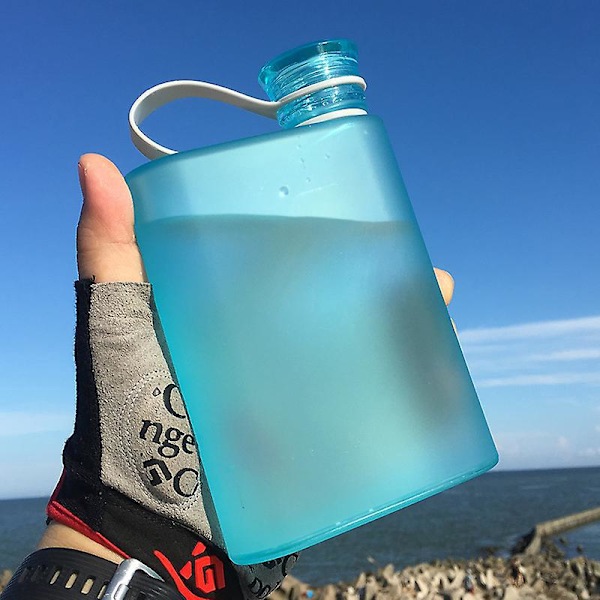 Miljövänlig Sportvattenflaska A5 Pappersvattenflaska Platt Vattenflaska i Plast för Resor
