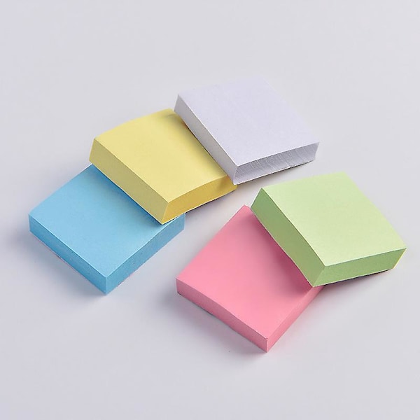 Färgglada klisterlappar 38mm x 38mm Superklibbiga Memoblock 5-pack 100 ark per block