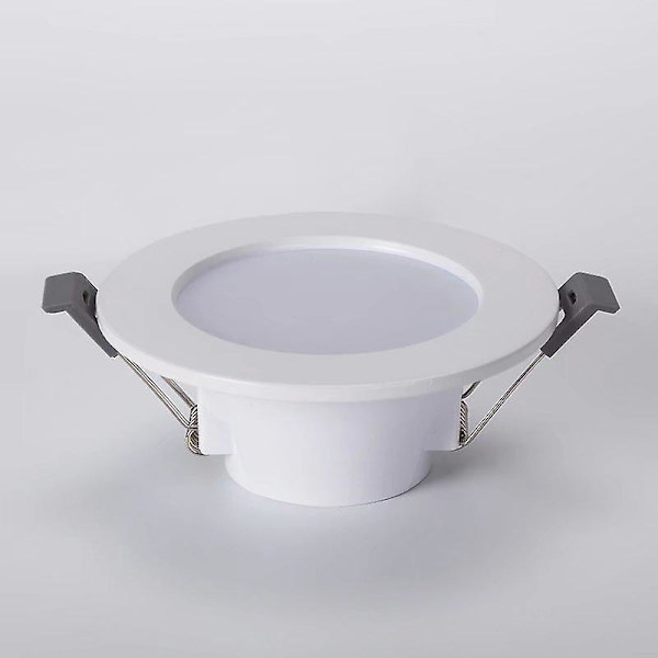 6W 3000K trefarvet LED-badeværelsesspots med 5 IP44-loftsindbygningslamper og 100 mm ansigtsdiameter