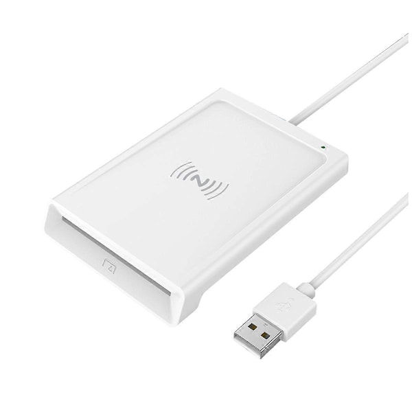 Kontakt + NFC 2-i-1 Smartkortläsare PC-ansluten Dual-Interface
