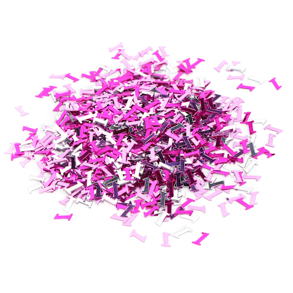 8mm rosa konfetti party glitter paljett bordsdekorationer för flicka dop prydnader nummer