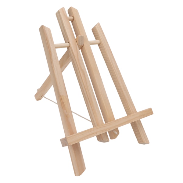 Liten Staffli 30cm/11.8in Trä Färg Tall Material Inbäddad Skruv Design Trapezformad Målning Stativ för Visning av Skyltar