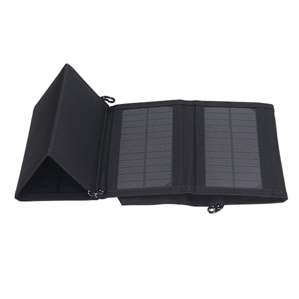 Sammenfoldeligt solpanel 6 folder 2 USB-porte 20W hurtigopladning monokrystallinsk bærbart foldbart solpanel til camping