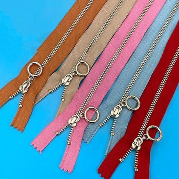 20-pack 15,7 tum Färgglada Nylon Spiralblixtlås med Lyftögla för DIY-Sömnad, Hantverk, Väskor och Kläder
