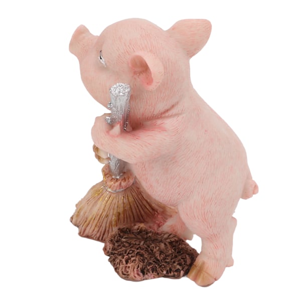 Gris Figur Figur Miniature Størrelse Premium Holdbar Resin Gulv Fejning Design Land Stil Gris Figur