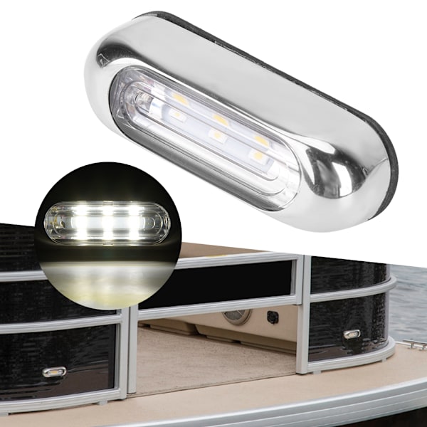 3,4W 5000K LED-lys med høj lysstyrke, vandtæt marinebåd yacht-omgivelseslampe