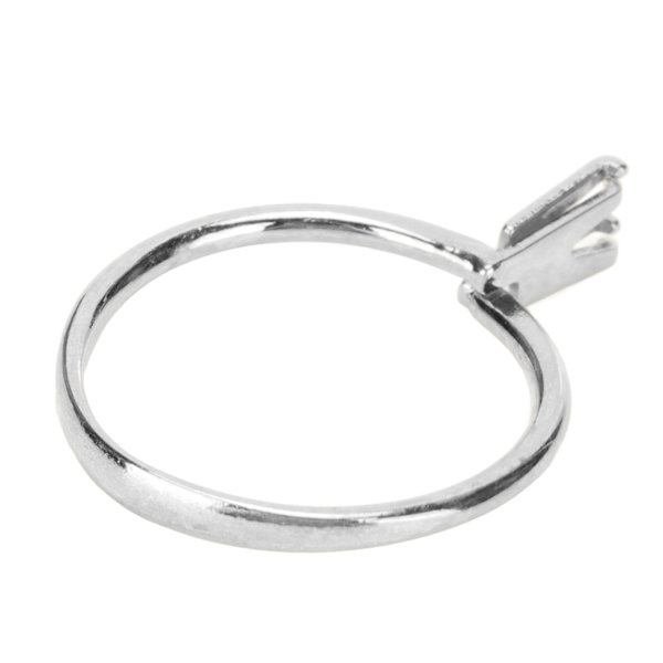 Blank Ring Base Stål Kort Fyra klor Utsökt glänsande lätta fingerringar Komponenter för gör-det-själv hantverk Smyckenstillverkning Silver