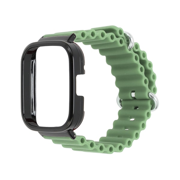 2 i 1 watch Case Silikon Justerbart case för Redmi Watch 3 ljusgrön