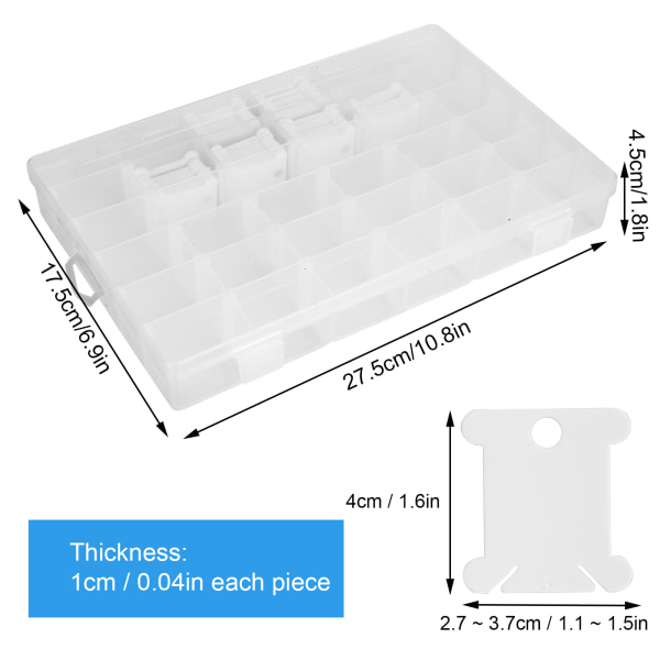 Broderi Floss Spoler Sæt - 120 stk Plastic Organizer til korsstingværktøj