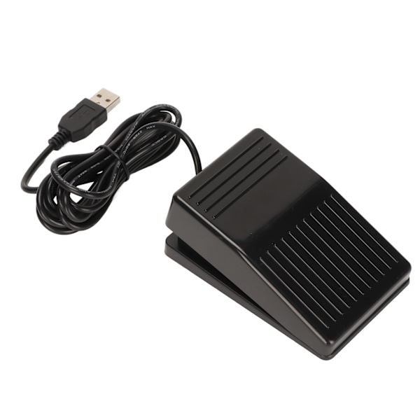 USB-fotswitchpedal, mekanisk switch, multifunktionell, enkelsidig fotswitchpedal med 2 meter kabel för dator
