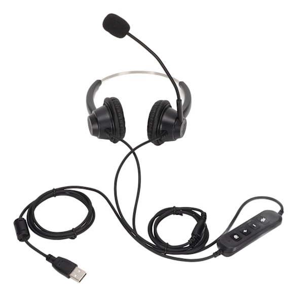 H360D-USB-3 USB-affärsheadset Binauralt USB-headset Stödjer justering av högtalarvolym Volymmutning Mikrofonavstängning