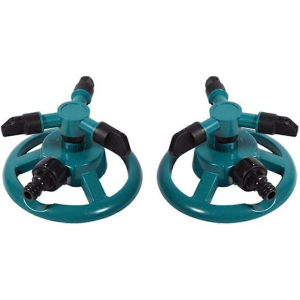 2-delt hagesprinkler for plen Automatisk roterende sprinklersystem med 3 plensprinklerdyser, for hage, gård, blomster, grønnsaker og Mo