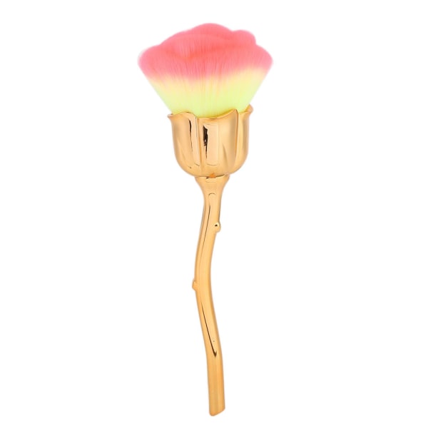 Ruusun muotoinen pitkävartinen Nail Art Brush Manikyyri kynsien kiillotusjauheen poistoharja 03#