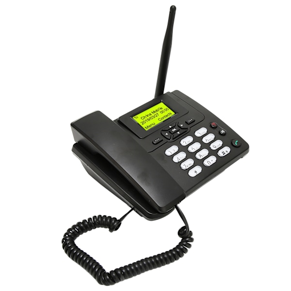 Trådløs telefon multifunktion store knapper GSM900MHZ 1800MHZ dual frekvens bordtelefon EU stik 100‑240V