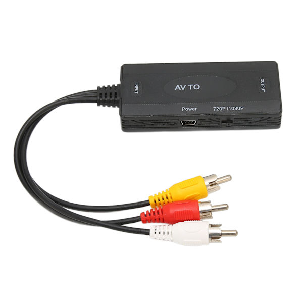 HD Video Converter Box RCA og AV og Composite til HD Multimedia Interface Video Lydkonverteringsadapter