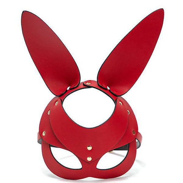 Læder Kat og Kanin Halvmaske - Perfekt til Cosplay, Halloweenfest og Kvinders Kostume
