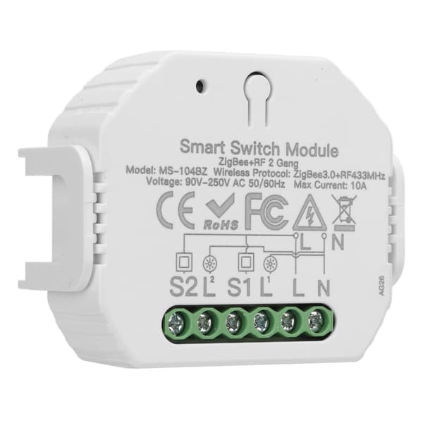 Smart Dimmerbrytermodul 2-veis dimming APP-kontrollbryter skjult montering 90-250V