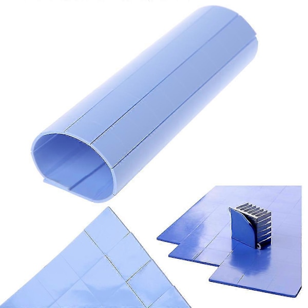 100st 100x100x1mm Värmeplatta, CPU GPU Mjuka Värmeledande Silikonplattor