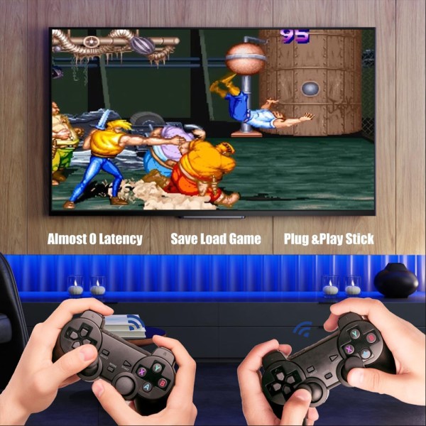 Retro Game Stick, Retro Game Console-64G, Wireless Retro Game Stick, Plug and Play Indbygget Gaming Video Game Stick (64G)