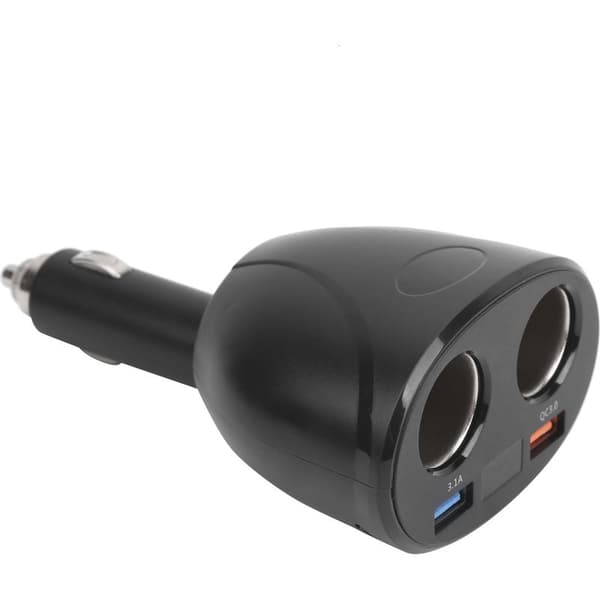 2-ports USB cigarettænderoplader dobbeltadapter 12V/24V bilstikfordeler