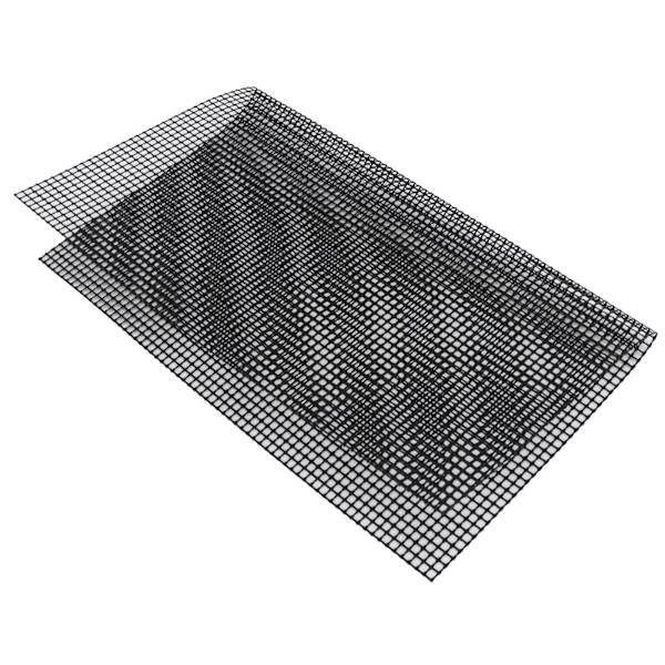 Fødevaregodkendt non-stick gitterplade Multifunktionel grillmåtte til udendørs grill (sort 33x40cm)