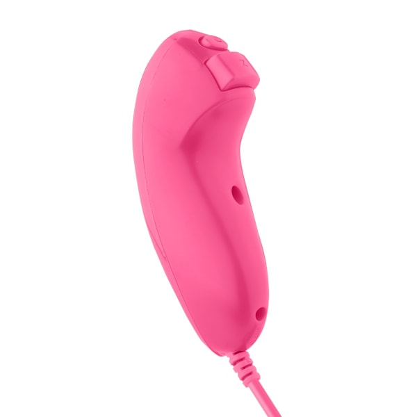 Buet spillhåndtak-kontroller Gamepad fjernkontroll for Nintendo Wii (rosa)