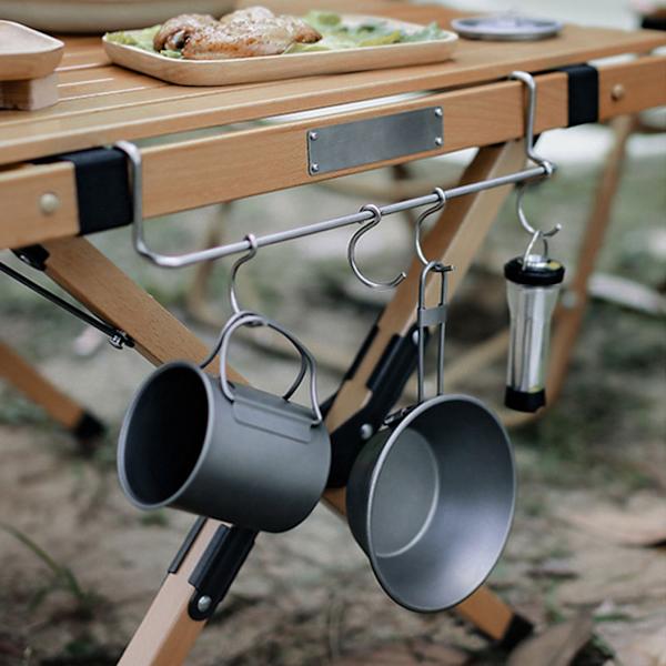 Camping Bord Side Hylde Camping Bord Side Hanger Udendørs Picnic Grill Bærbar Hylde Tilbehør