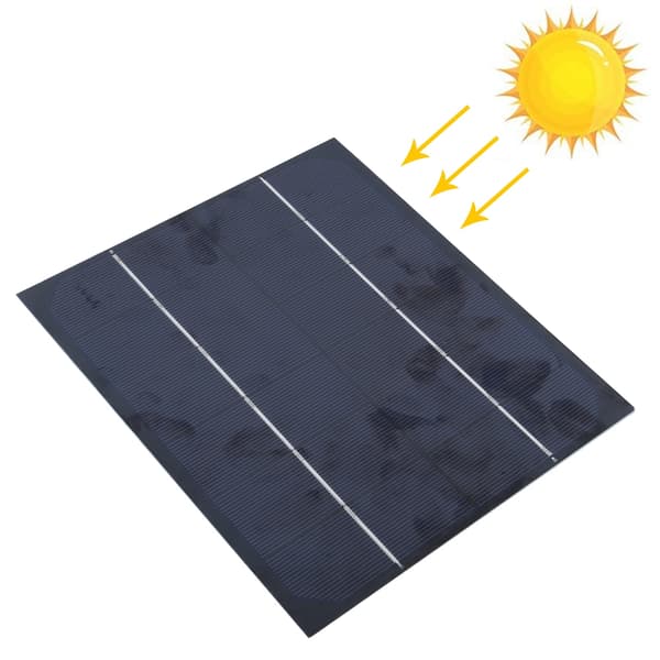 6W 6V Monokrystallinsk Silicium Solpanel Udendørs til DIY Batterioplader Strømforsyning