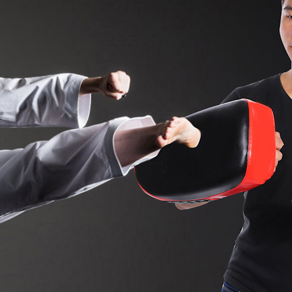 Muay Thaiboxning Kicking Curve Pad Hand Fötter Mål Stämpling Träningssköld (röd)
