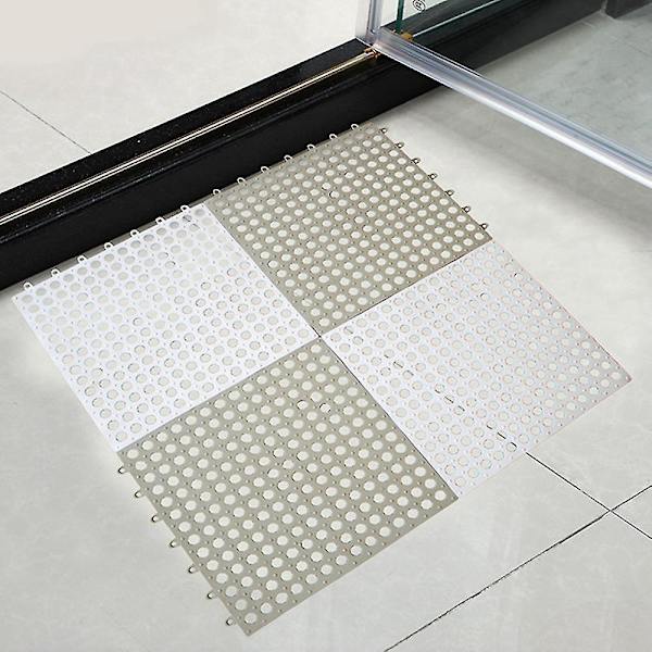 6-delad set vita 30x30 cm PVC Anti-Slip Splicing Badrums- och Köksmattor