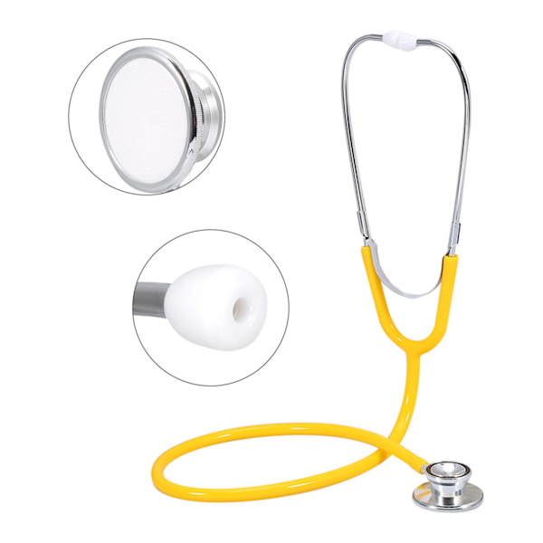 Monitoiminen kaksipäinen stetoskooppi Dual Head Estetoscopio Medical Health Care Tool Keltainen