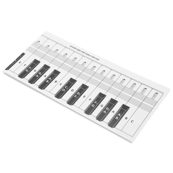 Piano Keyboard Noteoversikt 88 Taster Treningssammenligningstabell Bærbart bestrøket papir