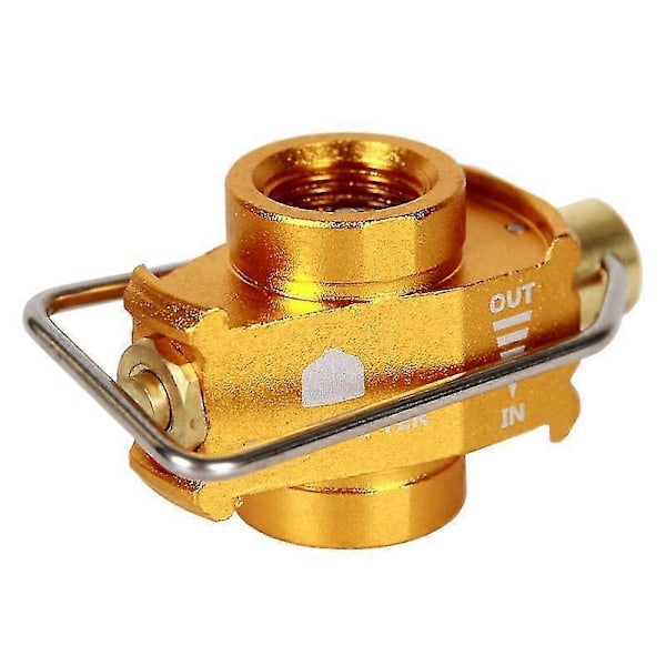Camping Gas Saver Plus Gas Konverter Växlare Påfyllning Platt Tank, Guld