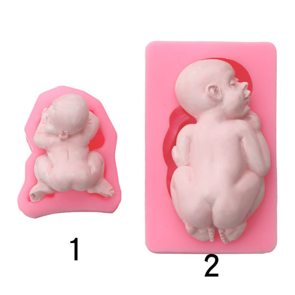 3D sovende baby silikoneform engel fondantforme til kagepynt dekoration tilbehør til chokolade slik mousse