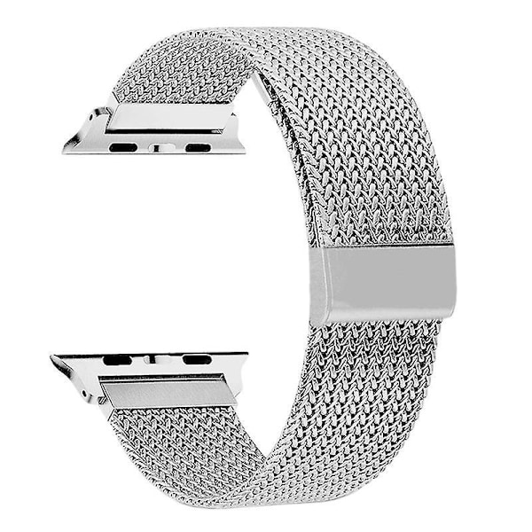 Rustfrit stål mesh urrem - Quick Release armbånd til mænd og kvinder - Sort udskiftningsrem - 38mm