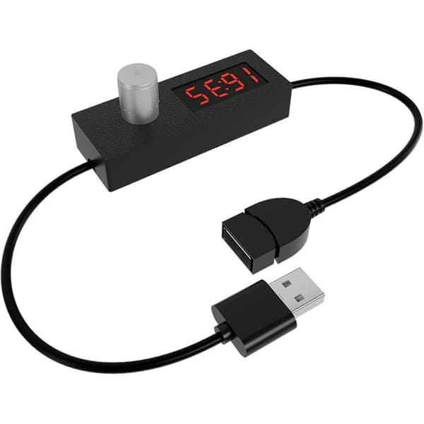USB-timerkontaktkabel til planlagt nedlukning fra 5 minutter til 24 timer 55 minutter JH4 Svart