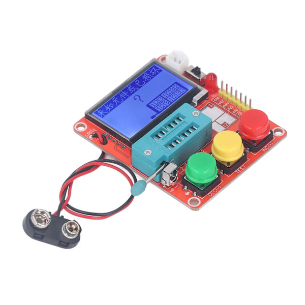 LCR T4 MINI Z DIY Transistor Tester PCB Diode Triode Kapacitansmåler 9V med LCD Grafisk Display