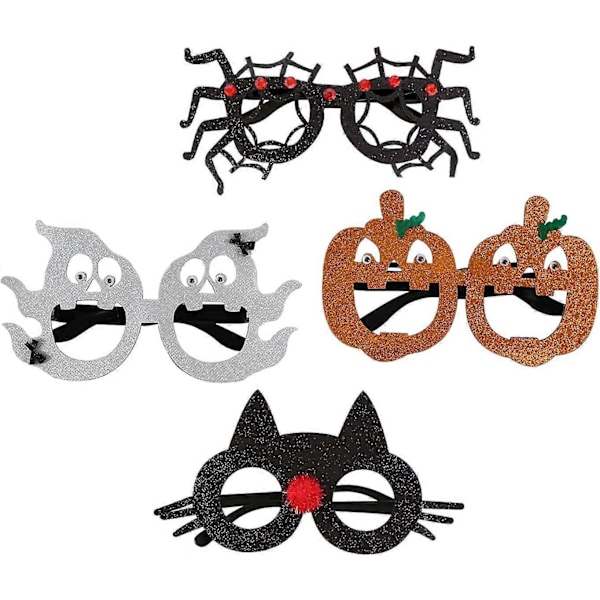 Pieces Halloween Party Briller til Børn Græskar Edderkop Spøgelse Sort Kat Halloween Charmerende Dekoration Cosplay Kostume Halloween Briller Dekoration
