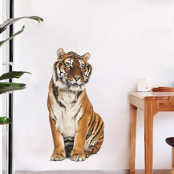 En uppsättning bedårande tiger väggdekaler, självhäftande väggdekoration