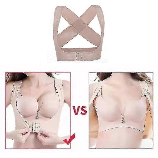 Holdningskorrigerende Støttebælte til Kvinder - Bryst- & Skulderstøtte Shapewear Sort L