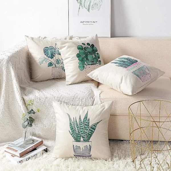 4-osainen puuvilla- ja cover set, 45x45 cm, ruukkukasvisuunnittelu