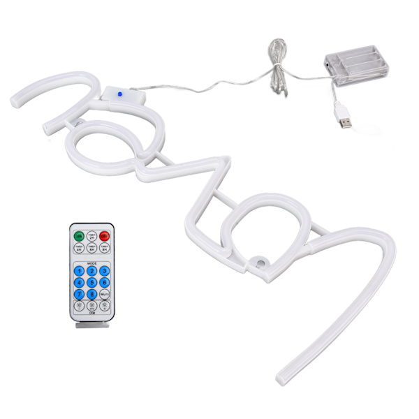 LOVEU Neonljus LED 18 Tangenter 8 Lägen Timing Fjärrkontroll USB-ljus för Heminredning 300LMWarm Vit + Färgglatt Ljus