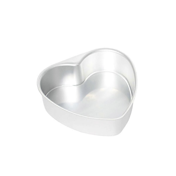 6 tums hjärtformad kakform i aluminium, set för DIY-bakning med löstagbar botten